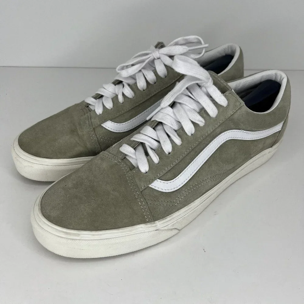 Vans Off The Wall Old School Skater Sneakers Light Taupe Suede Men's Size 12
